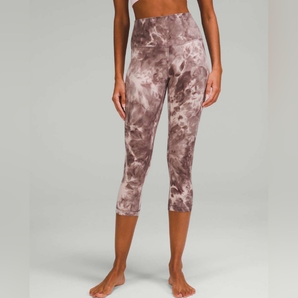 Lululemon Align High-R Crop 21" Diamond Dye Mink Bery Lunar Size 20